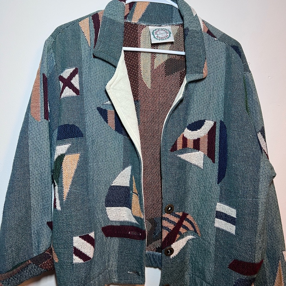 Vintage Nautical Patterned Jacket - image 1